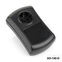 [AD-140-D-X-S-0] AD-140  Adapter Enclosure ( Black , Grounded Plug, Grounded Socket  without Core , Half Sticker Pool , without Plug Core)