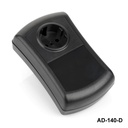 [AD-140-D-X-S-0] AD-140 Adaptergehäuse ( Schwarz , Geerdeter Stecker, Geerdete Buchse ohne Kern , Halber Aufkleber Pool , ohne Steckerkern)