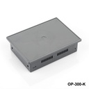 [OP-300-0-0-D-0]  OP-300 Operator Panel Enclosure ( Light Gray,  HB , w Ventilation , 	Closed Screen Opening)