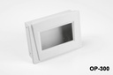 [OP-300-A-0-G-0]  OP-300 Operator Panel Enclosure (Light Gray , HB , w Ventilation ,  Open Display Opening Curved Window )