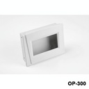 [OP-300-A-0-G-0]  OP-300 Operator Panel Enclosure (Light Gray , HB , w Ventilation ,  Open Display Opening Curved Window )