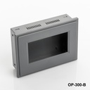 [OP-300-B-0-D-0] Armario para panel de operador OP-300 ( gris oscuro, HB , con ventilación , ventana plana de apertura de pantalla )