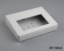 [DT-135-A-0-G-0]  DT-135 Sloped Desktop Enclosure ( Light Gray , Open Display window )