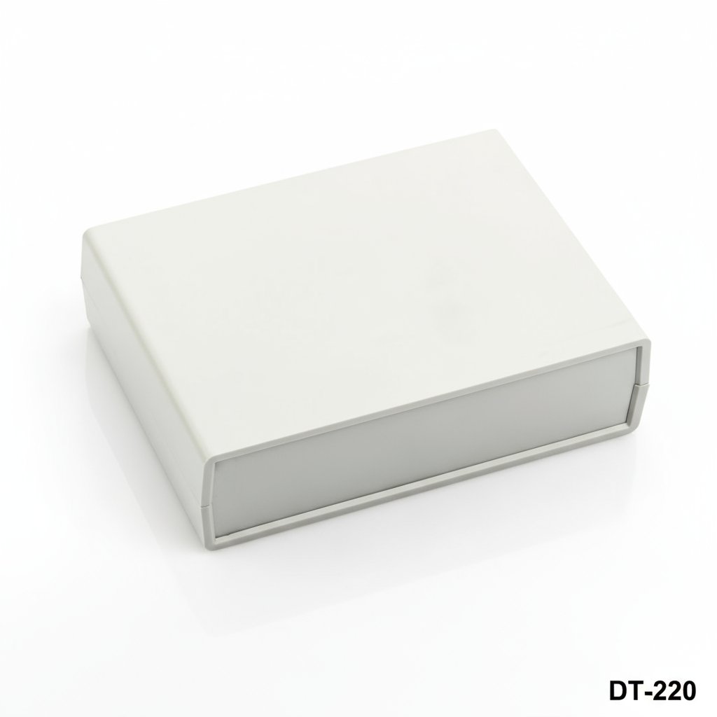 [DT-220-0-0-G-G] DT-220 Contenitore di progetto in plastica (grigio chiaro, pannello grigio chiaro, senza piastra di montaggio)