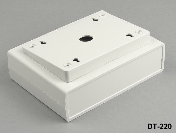 [DT-220-A-0-G-G] DT-220 projet boîtiers en plastique ( Gris clair, panneau gris clair, avec kit de montage incliné)