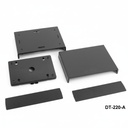 [DT-220-A-0-S-S] DT-220 Plastik Proje Kutusu (Siyah, Siyah Panel, Açılı Montaj Aparatlı)+