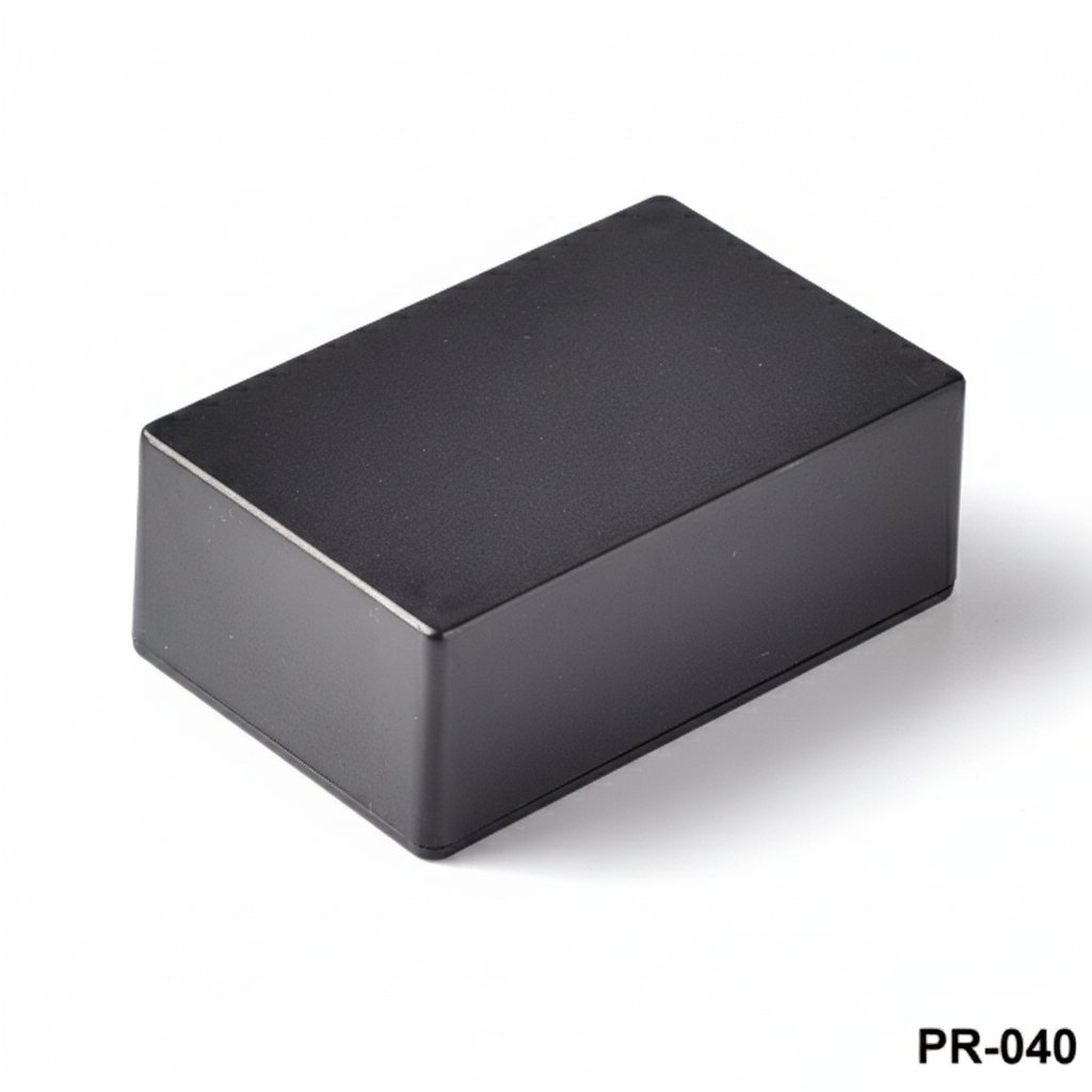 [PR-040-0-0-S-0] PR-040 Contenitore di progetto in plastica (nero, senza orecchio di montaggio, HB)