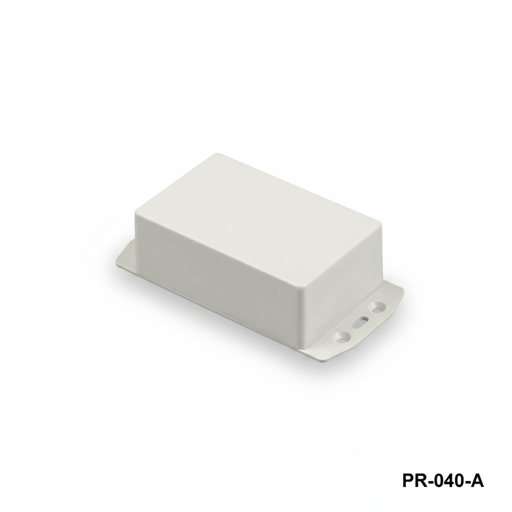 [PR-040-A-0-G-0] PR-040 Projektgehäuse aus Kunststoff ( Hellgrau, mit Montagebügel, HB)