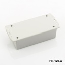 [PR-120-A-0-G-0] حاوية المشروع البلاستيكية PR-120 (رمادي فاتح، مع أذن تركيب، HB)