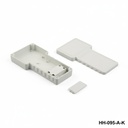 [HH-095-A-K-G-0] HH-095 Handheld Enclosure (Light Gray, HB,  Battery Comp., Closed Window)