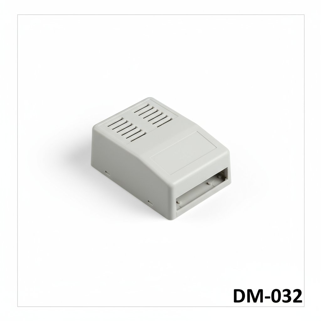[DM-032-A-H-G-0] DM-032 Contenitore per montaggio a parete (grigio chiaro, aperto, HB, con ventilazione)
