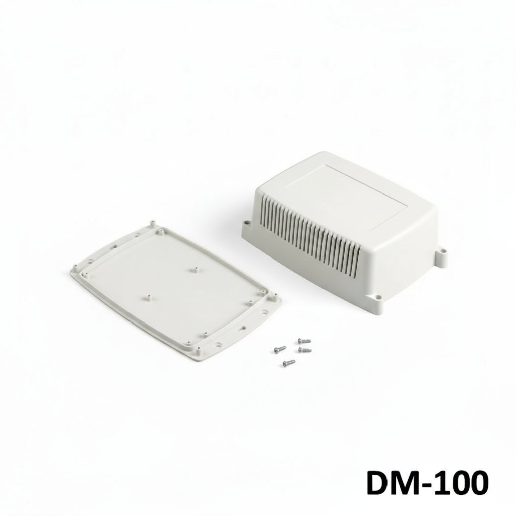 [DM-100-0-0-G-0] DM-100 Custodia per montaggio a parete (grigio chiaro, ABS, chiuso)
