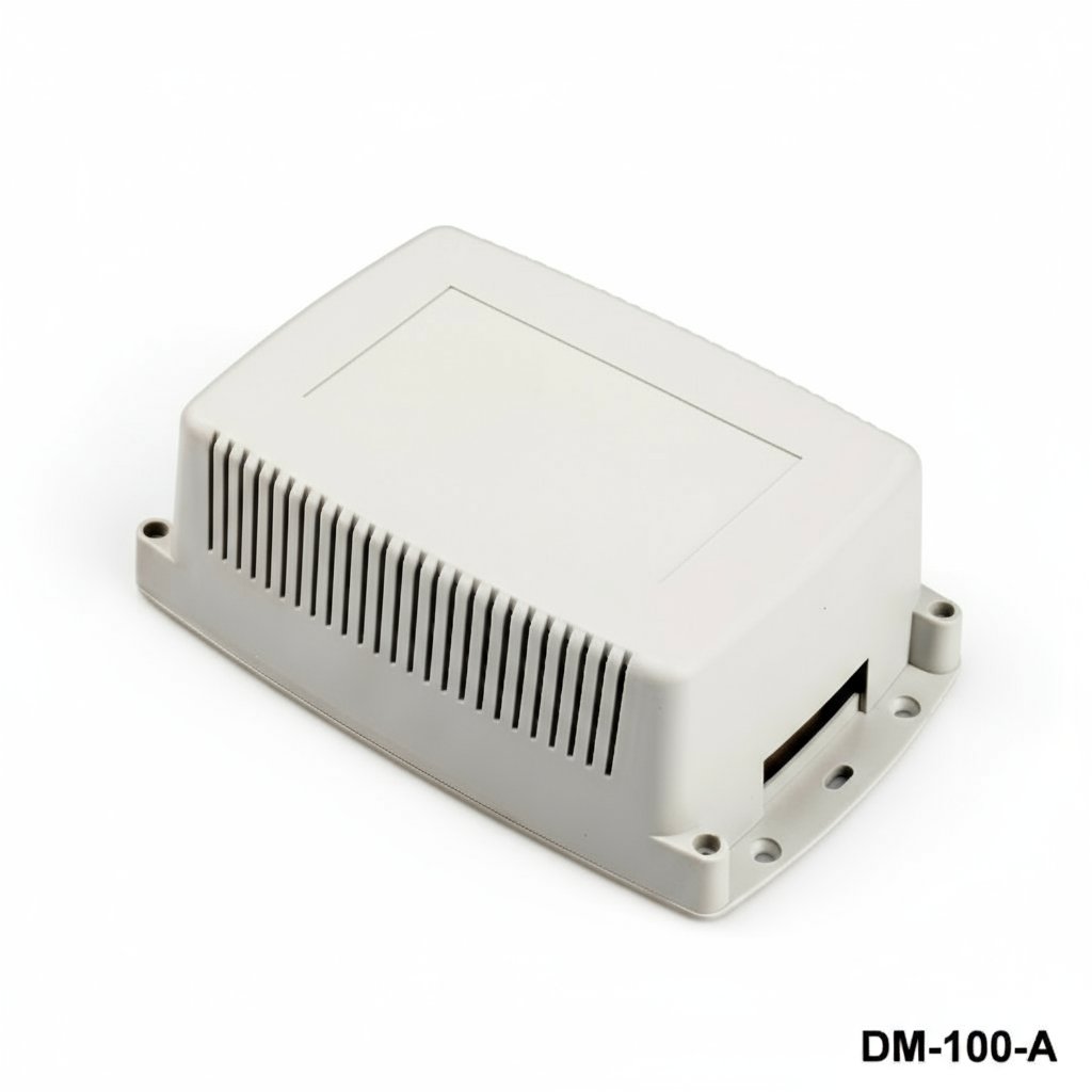 [DM-100-A-0-G-0] DM-100 Custodia per montaggio a parete (grigio chiaro, ABS, aperto)