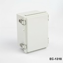 [EC-1318-0-0-G-0] EC-1318 IP-65 Plastik Pano (Açık Gri, ABS, Montaj Plakalı, Düz Kapak)