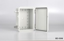 [EC-1318-0-0-G-A] Caja de plástico IP-65 EC-1318 ( gris claro , ABS , sin placa de montaje, tapa plana)