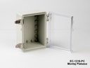 [EC-1318-C-0-G-A] EC-1318 IP-65 boîtier plastique ( Gris clair , ABS , Sans plaque de montage , Couvercle transparent )