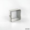 [EC-1515-C-0-G-0] EC-1515 IP-67 Custodia di plastica (grigio chiaro, piastra di montaggio W, coperchio piatto)