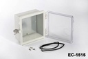 [EC-1515-C-0-G-0] EC-1515 IP-67 プラスチック製エンクロージャ ( ライトグレー、W 取付プレート、フラットカバー)