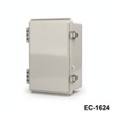 [EC-1624-11-0-G-G] Πλαστικό περίβλημα EC-1624 IP-67 ( ανοιχτό γκρι , ABS , με πλάκα τοποθέτησης , επίπεδο κάλυμμα , πάχος 112mm )