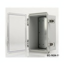 [EC-1624-11-0-G-T] EC-1624 IP-67 Plastic Enclosure ( Light Gray , ABS , with Mounting Plate , Transparent Cover , Thickness 112mm )  