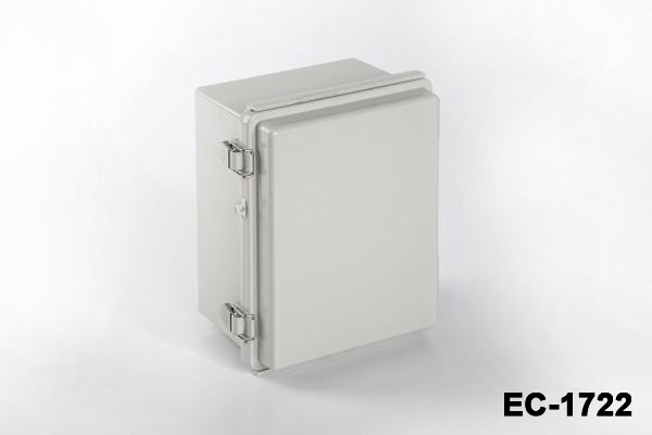 [EC-1722-0-0-G-0] EC-1722 Boîtiers plastiques IP-65 ( Gris clair, ABS, avec plaque de montage, couvercle plat, )