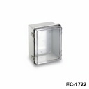 [EC-1722-C-0-G-0] EC-1722 IP-65 műanyag ház (világosszürke, ABS, w szerelőlemez, átlátszó fedél)