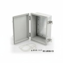 [EC-2030-13-0-G-0] EC-2030 IP-67 Hinged Plastic Enclosures ( Light Gray, ABS, with Mounting Plate, Flat Cover , Thickness 130 mm )