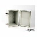 [EC-2030-18-A-G-0] EC-2030 Custodia in plastica IP-67 (grigio chiaro, ABS, senza piastra di montaggio, coperchio piatto, spessore 187 mm)