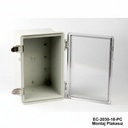 [EC-2030-18-A-G-C] Caixa de plástico IP-67 EC-2030 (Cinza claro, ABS, sem placa de montagem, tampa transparente, espessura 187 mm)