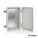 [EC-2030-8-0-G-0] EC-2030 IP-67 塑料外壳（浅灰色，ABS，带安装板，平盖，厚度 80 mm）