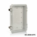[EC-2030-8-A-G-C] Пластиковый корпус EC-2030 IP-67 (светло-серый, ABS, без монтажной платы, прозрачная крышка, толщина 80 мм)