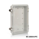 [EC-2030-8-A-G-C] EC-2030 IP-67 Plastik Pano (Açık Gri, ABS, Montaj Plakasız, Şeffaf Kapak, Kalınlık 80mm)