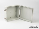 [EC-2121-10-0-G-A] Пластмасов корпус EC-2121 IP-65 (светлосив, ABS, без монтажна плоча, плосък капак , дебелина 100 мм)