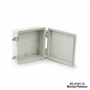 [EC-2121-10-0-G-A] Armário de Plástico IP-65 EC-2121 (Cinza Claro, ABS, sem Placa de Montagem, Tampa Plana, Espessura 100 mm)