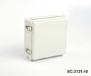 [EC-2121-10-0-G-0]  EC-2121 IP-67 Plastic Enclosure ( Light Gray , ABS, with Mounting Plate , Flat Cover , Thickness 100 mm)