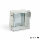 [EC-2121-13-0-G-C] Пластиковый корпус EC-2121 IP-65 (светло-серый, ABS, с монтажной панелью, прозрачная крышка, толщина 130 мм)