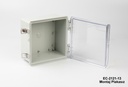 [EC-2121-13-C-G-A] EC-2121 Boîtiers plastiques IP-65 (Gris clair, ABS, sans plaque de montage, couvercle transparent, épaisseur 130 mm)