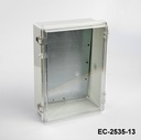 [EC-2535-13-0-G-C] Пластиковый корпус EC-2535 IP-67 (светло-серый, ABS, с монтажной панелью, прозрачная крышка, толщина 130 мм)