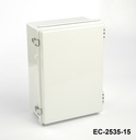 [EC-2535-15-0-G-0] EC-2535 IP-67 Plastic Enclosure (Light Gray, ABS, with Mounting Plate, Transparent Cover , Thickness 130 mm)