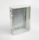 [EC-2535-15-0-G-C] EC-2535 IP-67 kunststof behuizing (lichtgrijs, ABS, met montageplaat, transparant deksel, dikte 150 mm)