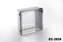 [EC-2828-C-0-G-0] Caixa de plástico IP-67 EC-2828 (com placa de montagem, tampa transparente)
