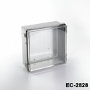 [EC-2828-C-0-G-0] EC-2828 Boîtiers plastiques IP-67 ( avec plaque de montage, couvercle transparent )