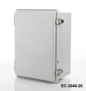 [EC-3040-20-0-G-0] EC-3040 IP-65 塑料外壳（浅灰色，ABS，带安装板，平盖，厚度 200 毫米，HB )