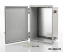 [EC-3040-20-0-G-0] Пластмасов корпус EC-3040 IP-65 (светлосив, ABS, с монтажна плоча, плосък капак , дебелина 200 mm , HB )