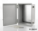 [EC-3040-20-0-G-0] Caixa de plástico IP-65 EC-3040 (Cinza claro, ABS, com placa de montagem, tampa plana , Espessura 200 mm , HB )