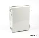 [EC-3040-16-0-G-0] Πλαστικά περιβλήματα EC-3040 IP-67 ( ανοιχτό γκρι , ABS, με πλάκα τοποθέτησης, επίπεδο κάλυμμα, πάχος 160mm, HB)