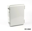 [EC-3040-16-0-G-0] Пластмасови корпуси EC-3040 IP-67 ( светлосиви , ABS, с монтажна плоча, плосък капак, дебелина 160 мм, HB)