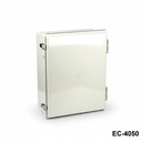 [EC-4050-0-0-G-0] EC-4050 IP-65 塑料外壳 ( 浅灰 , ABS , 带安装板 , 平盖 )