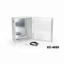 [EC-4050-0-0-G-0] Πλαστικό περίβλημα EC-4050 IP-67 ( ανοιχτό γκρι ,ABS ,με πλάκα τοποθέτησης , επίπεδο κάλυμμα )