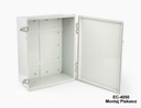 [EC-4050-0-0-G-A] Caja de plástico IP-65 EC-4050 (gris claro, ABS, sin placa de montaje, tapa plana )